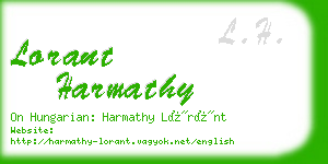 lorant harmathy business card